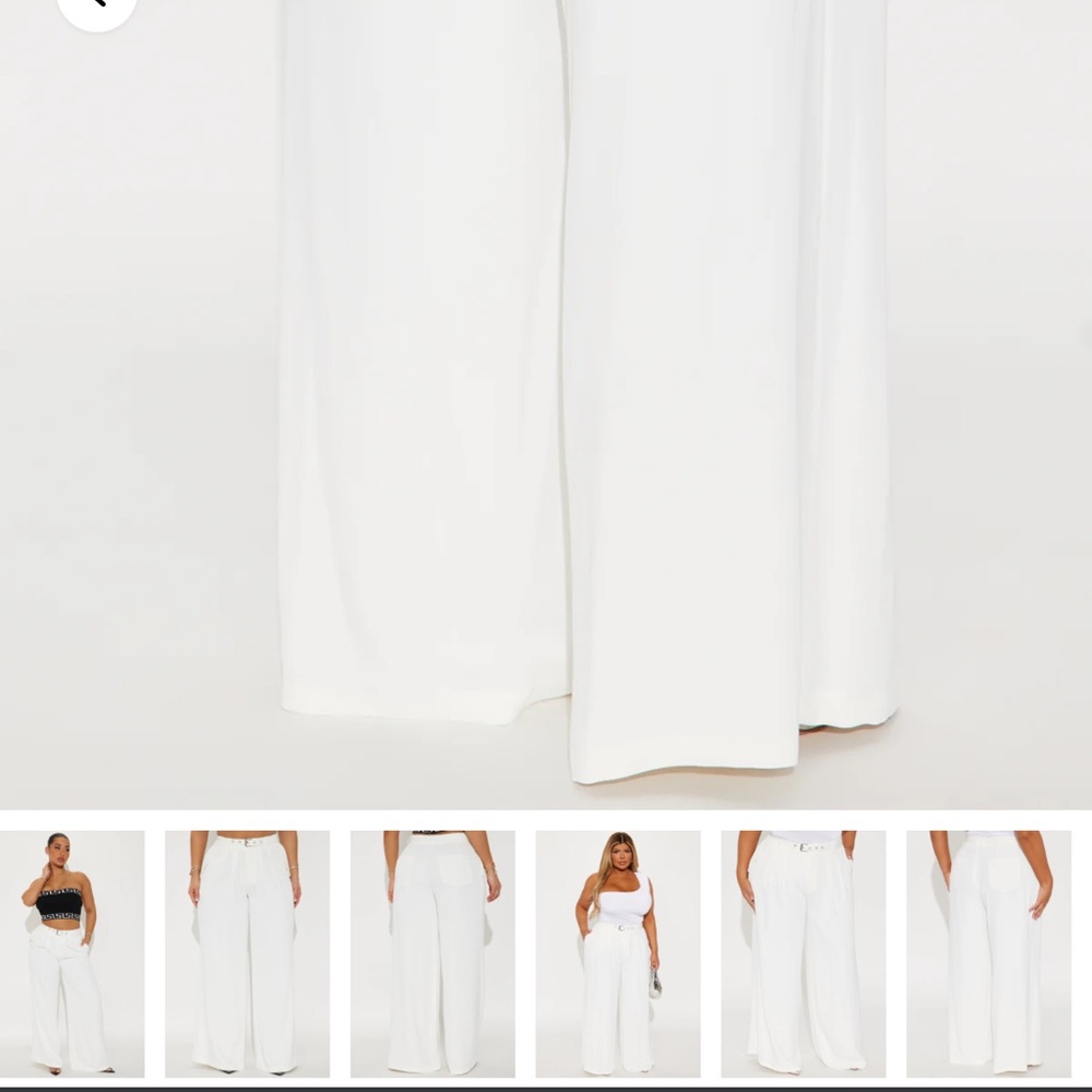 Elegant White Wide-Leg Pants
